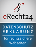 Datenschutz 1 eRecht24 Siegel Datenschutzerklärung