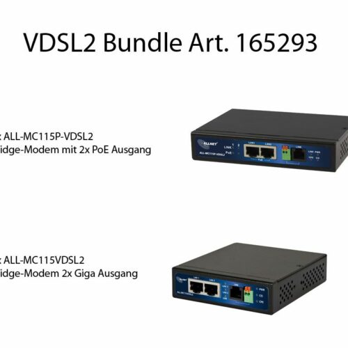 ALLNET ALL-MC115-VDSL2 & ALL-MC115P-VDSL - 100 Mbit Mini VDSL2 Modem - Bundle - KEIN ISP BRIDGE-MODEM