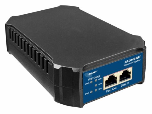 ALLNET PoE Injektor Gigabit PoE & PoE bt (15,4W/30W/95W) - Kunststoffgehäuse - ALL0495BT