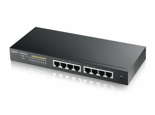 Zyxel Switch GS1900-8HP, 8x Gigabit PoE Ports, smart managed, lüfterlos, L2, 70W