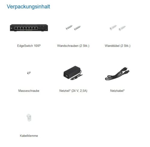 Ubiquiti EdgeSwitch 10 - 8 Gigabit RJ45 Ports - 2 SFP Ports - 8 POE Passthrough - ES-10XP – Bild 6