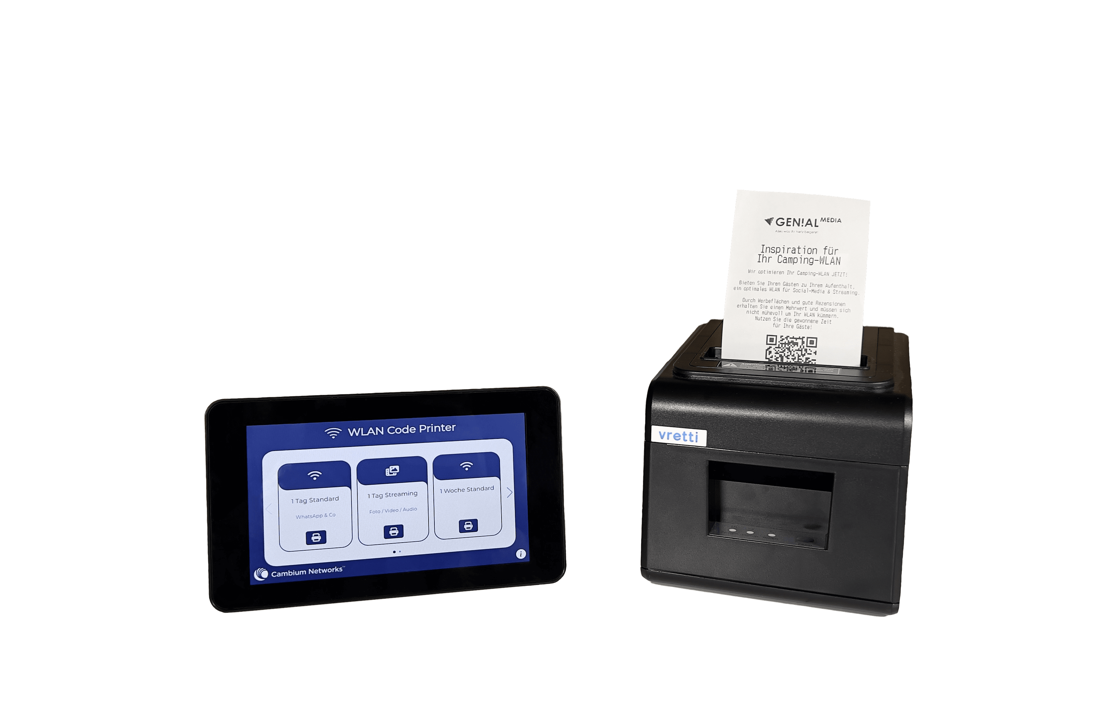 Camping W-LAN JETZT! 6 Cambium Networks WLAN Code Printer