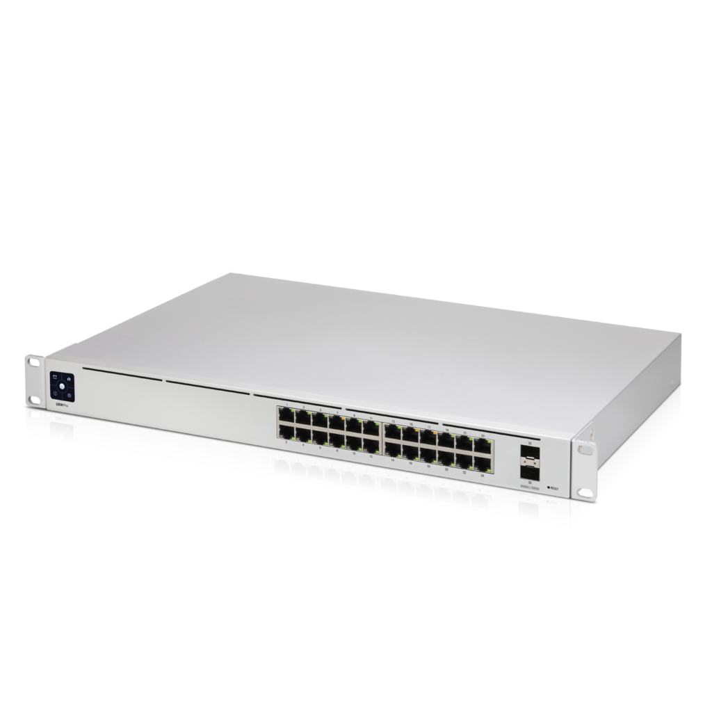 Ubiquiti Switch full managed Layer3 26 Port • 24x GbE • 2x SFP+ • 19" • Lüfterlos • UniFi • USW-Pro-24