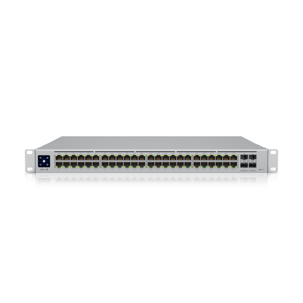 Ubiquiti Switch full managed Layer3 52 Port • 48x GbE • PoE Budget 600W • 8xPoE bt • 40xPoE at • 4x SFP+ • 19" • UniFi • USW-Pro-48-POE