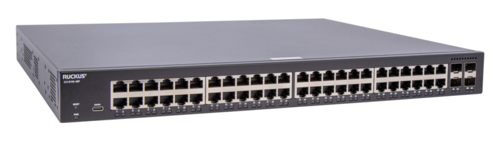 RUCKUS Networks ICX8100-48P – 48-Port PoE+ Switch mit 10G Uplinks (740W)