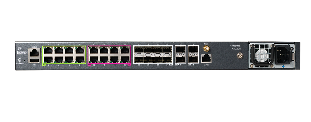 Cambium Networks cnMatrix TX 2028RF-P - POE Switch 28 16 x 1gbps, 8 x SFP, and 4 SFP+