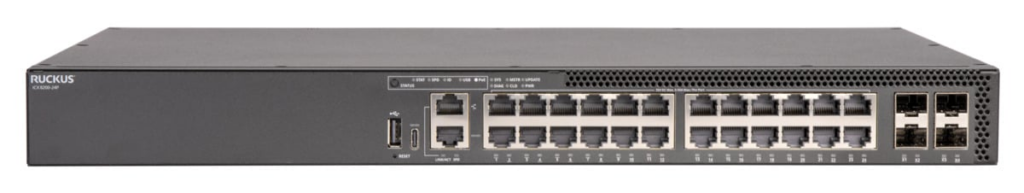 RUCKUS Networks ICX8200-24P – Layer 3 Gigabit Switch mit PoE+ und 25G Uplinks