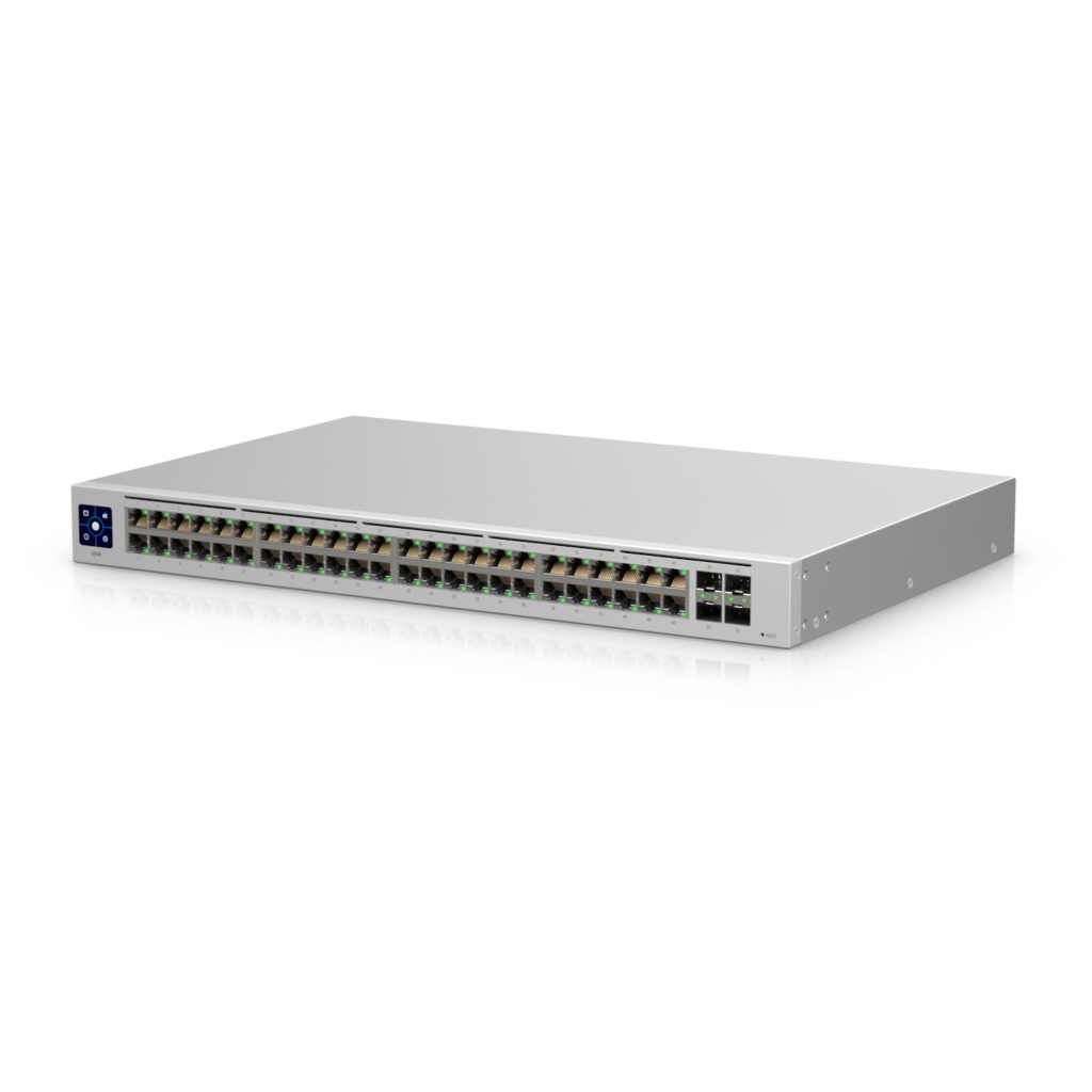 Ubiquiti Switch smart managed Layer2 52 Port • 48x GbE • 4x SFP • 19" • Lüfterlos • UniFi • USW-48