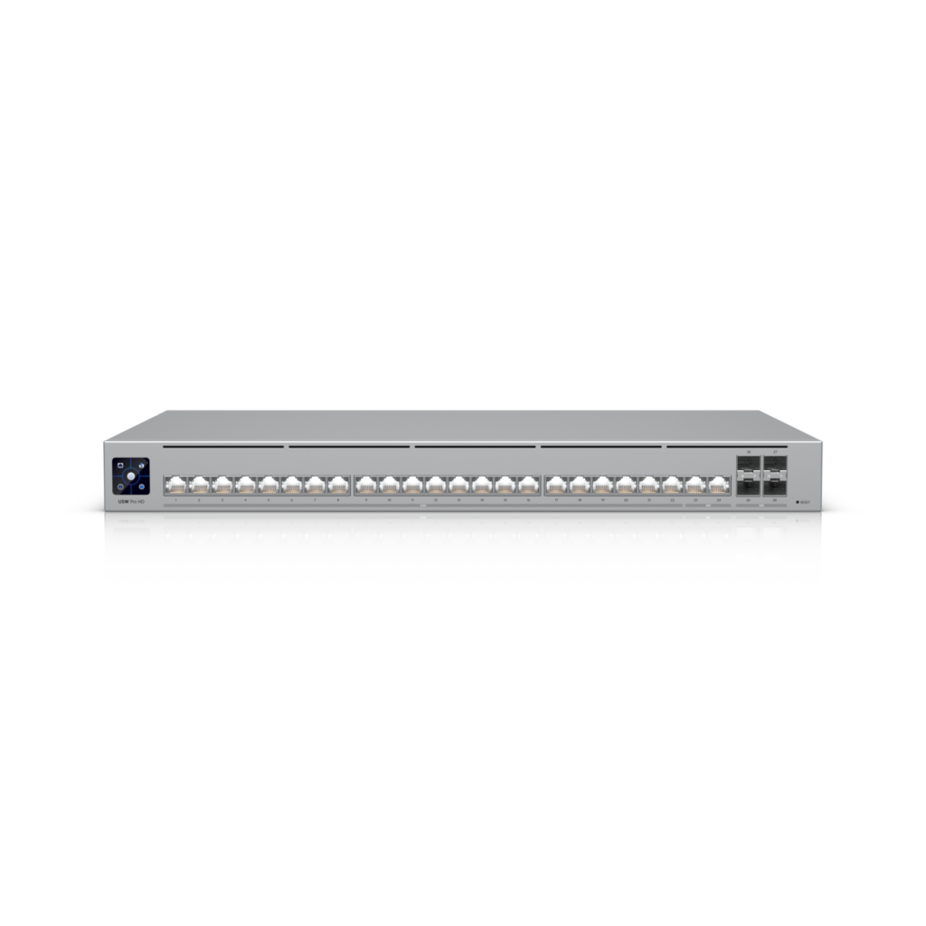 Ubiquiti Switch full managed Layer3 28 Port • 22x 2,5 GbE • 2x 10 GbE • 4x SFP+ • 19" • UniFi • USW-Pro-HD-24
