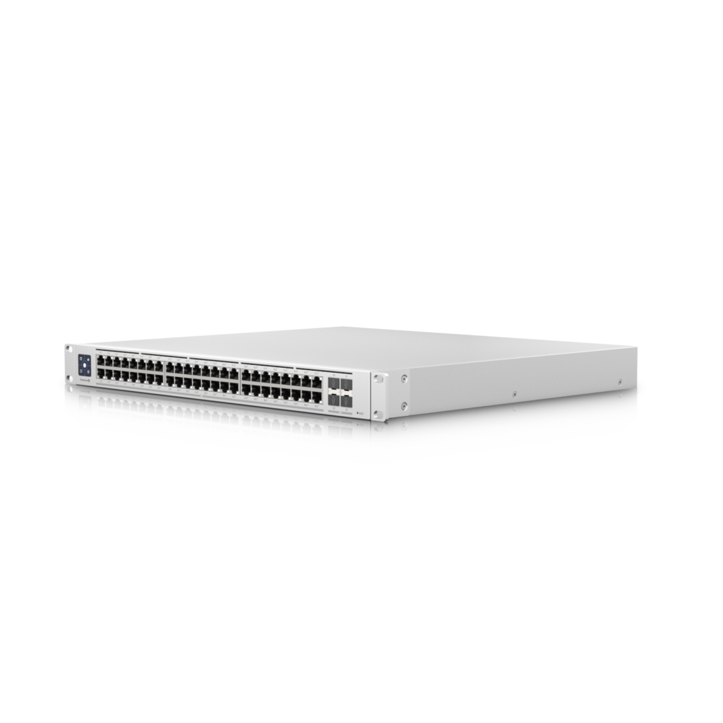 Ubiquiti Switch full managed Layer3 52 Port • 48x 2,5 GbE • PoE Budget 720W • 48x PoE at • 4x SFP+ • 19” • UniFi • USW-Enterprise-48-PoE