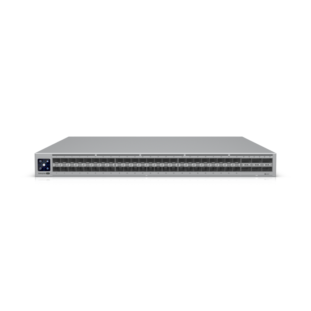 Ubiquiti Switch full managed Layer3 54 Port • 6x QSFP28 • 48x SFP28 • 19" • UniFi • ECS-Aggregation