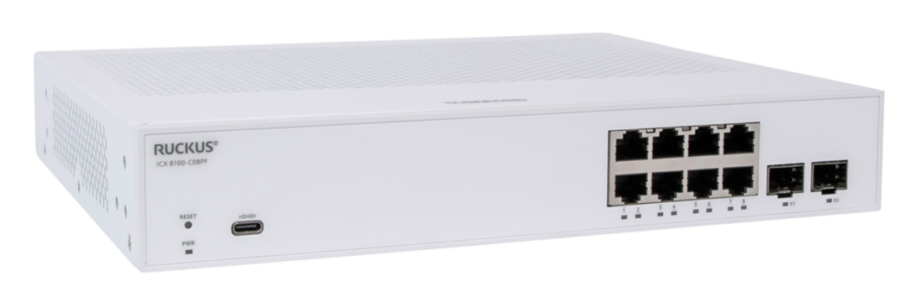 RUCKUS Networks ICX8100-08P – Kompakter 8-Port PoE+ Switch mit 10G Uplinks